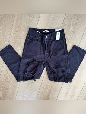 PacSun Black Distressed Ultra High-Rise Slim Skinny Denim Jeans